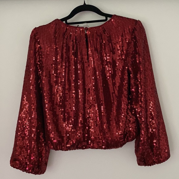 Alice + olivia Avila Sequin Top - Picture 3 of 7